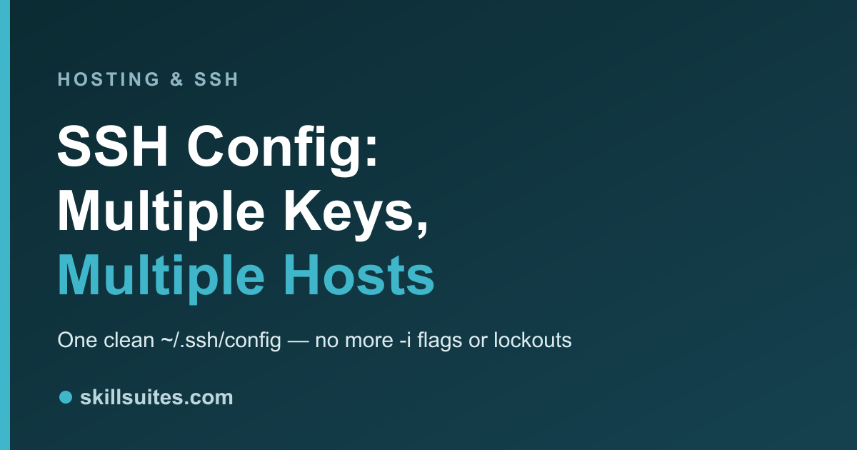 SSH Config: Multiple Keys for Multiple Hosts (Per-Host SSH Keys)