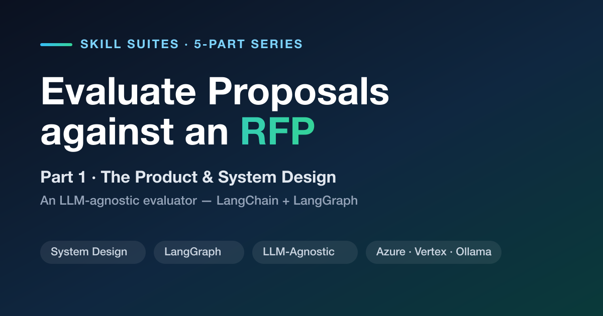 Evaluate Vendor Proposals Against an RFP with LangGraph (Part 1: Product & System Design)