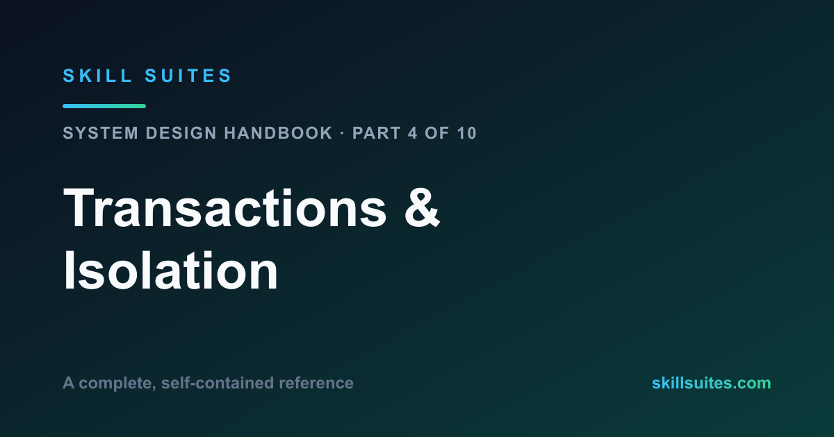 Transactions & Isolation Levels: The Complete System Design Reference