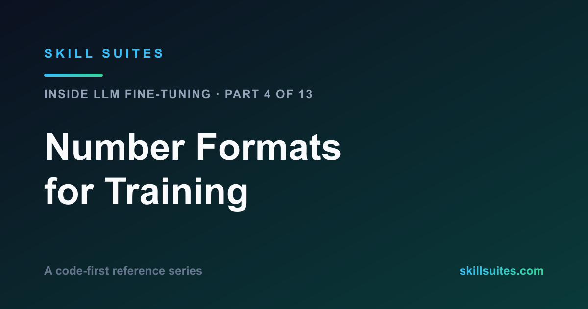 Number Formats for Training: FP32, FP16, BF16, TF32, FP8 and NF4