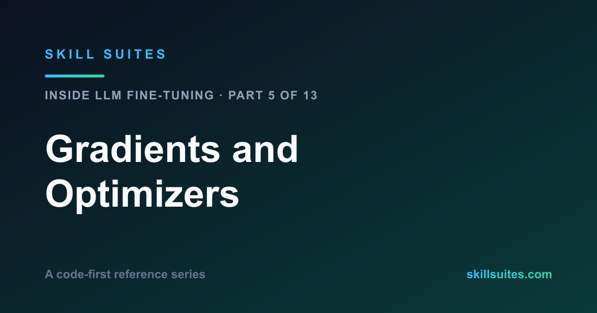Gradients and Optimizers: From SGD to Adam, and Why m and v Cost 8 Bytes