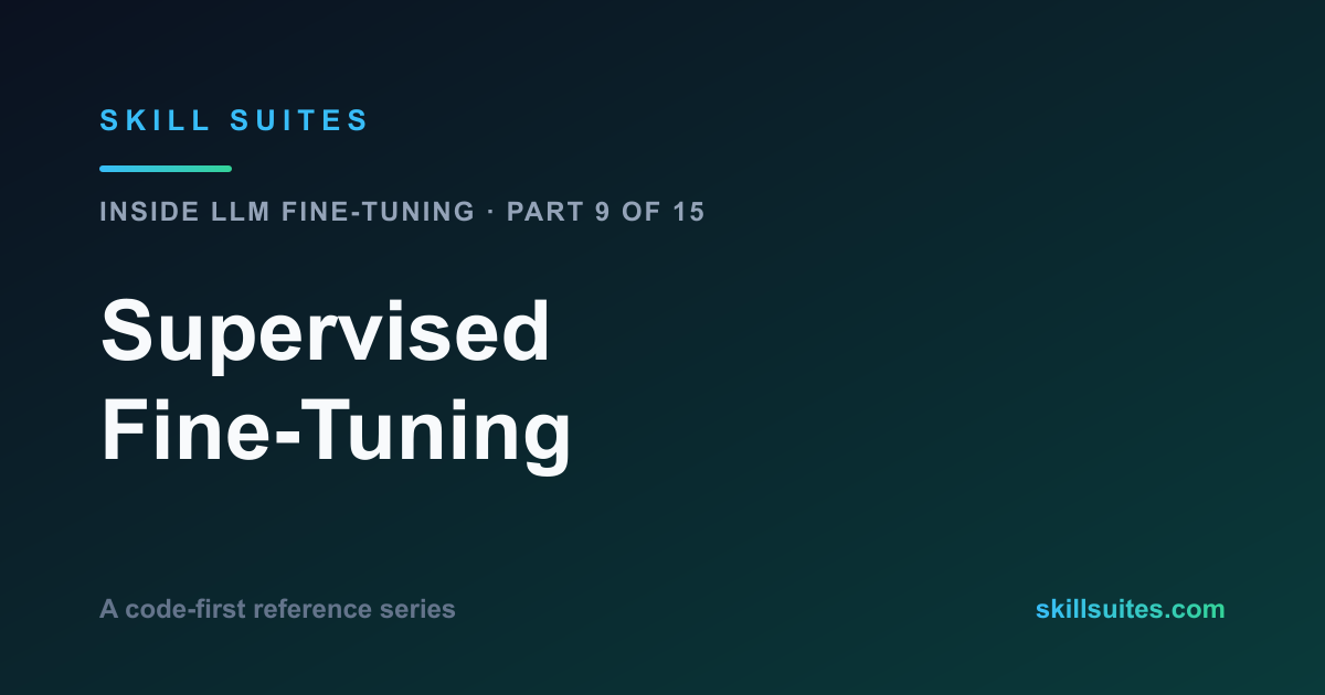 Supervised Fine-Tuning End to End: The First Real Run